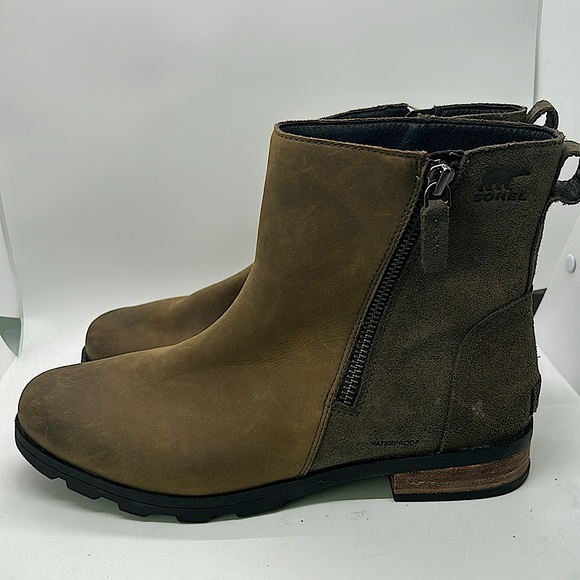 Sorel Dark Brown Leather/Suede Chukka Boots Booties Shoes **Size 11** 🌸🌸 - Picture 4 of 8